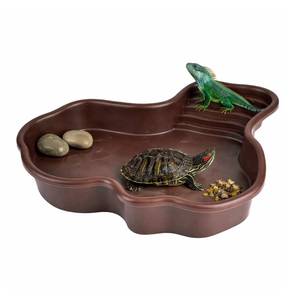lot 4377 image: Petmolico Large Reptile Water Dish Non-Slip Bottom Habitat Accessories