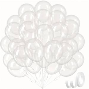 lot 4380 image: Clear Balloons 12 inch, Transparent Latex 50pcs Party Balloons