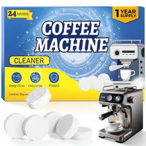 lot 4436 image: 24 Coffee Maker Cleaner Descaler Tablets for Coffee Pot & Coffee Machine
