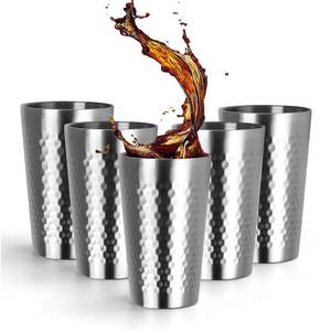 lot 4448 image: Yummy Sam 5 Pack Stainless Steel Cups, 11oz 350ml Metal Drinking Cups