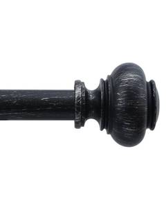 lot 5078 image: Black Curtain Rods for Windows 32 to 45 Inch,1 Diameter Heavy Duty Curtain Rod Adjustable Decorative Drapery Rods for Farmhouse Rustic Living Room Bedroom