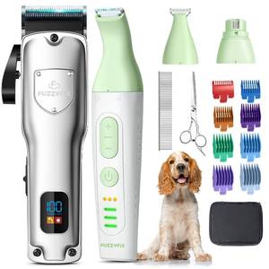 lot 5093 image: FuzzyFix Dog Grooming Kit Dog Clippers for Grooming for Thick Curly Coats