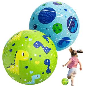 lot 5099 image: Balls for Kids, 2 Pack Rubber Kickballs, 8.5 Inch Playground Balls