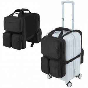 lot 5104 image: Sadnyy Over Luggage Organizer for Suitcase & Carry On, Two Sided Slide On Harness Bag with 16 Laptop Sleeve, Multi Pockets, Waterproof Oxford Cloth, Adjustable Straps