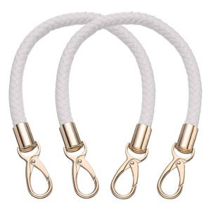 lot 6232 image: uxcell 2 Pcs Leather Purse Strap, 15.7 Inch PU Leather Braided Purse Replacement Shoulder Strap for Handbags with Buckle for DIY Handbag Purse Making, White