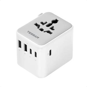lot 6233 image: TESSAN Universal Travel Adapter 28W, International Power Adapter