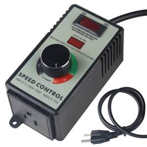 lot 6236 image: Versatile AC Motor Speed Controller - 100V-120V, 15A Max - Electric Fan Speed Regulator with Overload Protection, Electronic Voltage Regulation, and Voltage LED Display