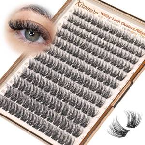 lot 6245 image: Wispy Lash Clusters Natural Eyelashes Clusters 10-16mm Fluffy Cluster Lash Extensions 144pcs Wispies Cluster Eyelashes DIY Individual Lash with Thin Band by Kiromiro