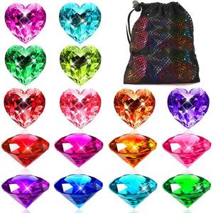 lot 8004 image: MARFOREVER 16 Pcs Big Pool Toys Dive Gems Large Pool Gems Acrylic Diamond