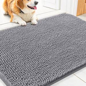 lot 8013 image: Smiry Dog Door Mat for Muddy Paws 30x20, Absorbs Moisture and Dirt Doormat