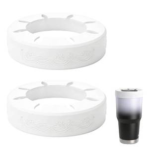lot 8025 image: XccMe 2PCS Tumbler Silicone Ring,Iced Coffee Sleeve for 30oz Tumbler