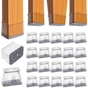 lot 8041 image: BUMACO Chair Leg Floor Protectors for Hardwood Floors Anti-Scratch 20 Pack