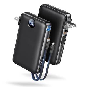 lot 8046 image: Portable Charger Power Bank 50000mAh Massive Capacity with Wall Plug Black