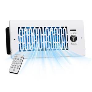 lot 9518 image: MOTCTQVD Smart Register Booster Fan Fits 4 x 10 Register Holes, 10-Speed Quiet Vent Fan Booster, Smart Thermostat Control for Improves Heating and Cooling with Remote for Floor or Wall Vents
