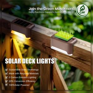 lot 9533 image: SOLPEX Solar Deck Lights Outdoor 24 Pack,Step Light Waterproof,Warm White