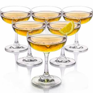 lot 9564 image: UMEIED 6Pcs Coupe Glasses, 7 oz Crystal Cear Classic Cocktail Glasses