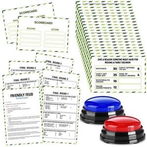 lot 10257 image: Humyoun Family Friendly Feud Game with 2 Answer Buzzers for Party Groups
