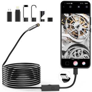 lot 10269 image: 1920P Endoscope Snake Inspection Camera, Type C Borescope, Scope Camera with 8 LED Lights for Android and iOS Smartphone, iPhone, iPad, Samsung (16.5 FT5M)