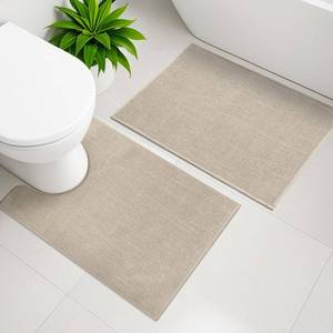 lot 10281 image: YIHOUSE Bathroom Rugs Thin Bath Mat Sets 4 Pieces Quick Dry,Beige