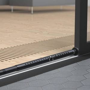 lot 10283 image: BeBecome Sliding Door Security Bar��17-50 inch Adjustable Patio Door Security bar with Rubber Tips Apartment Bedroom Bottom of Door Heavy Duty Interior Black