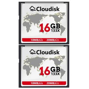 lot 10286 image: Cloudisk Pack of 2 Compact Flash Card 16GB 133X CF 2.0 Card Performance for DSLR Camera,Vintage Digital Camera and Industry Equipment (16GB)