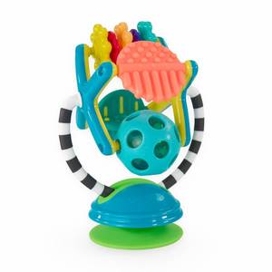 lot 10287 image: Sassy Teethe & Twirl Sensation Station 2-in-1 Suction Cup High Chair Toy, Developmental Tray Toy for Early Learning, Ages 6 Months