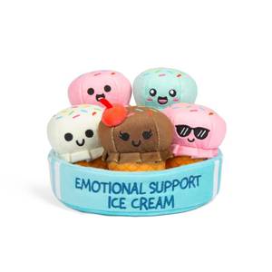 lot 10289 image: Emotional Support Ice Cream Cones, Cuddly Stuffed Animals by Relatable