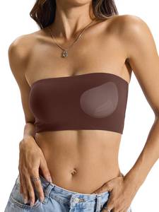 lot 10306 image: EasyGala Womens Padded Double Lined Tank Top Bandeau Bra Strapless Tube Top