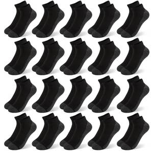 lot 10314 image: LITERRA 20 Pairs Boys Girls Ankle Socks, Soft Breathable Casual School Sports Kids Socks Aged 4-10