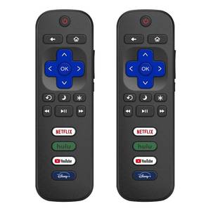 lot 10315 image: (Pack of 2) Replacement Remote Control for Roku TVs, Compatible with TCL RokuHisense RokuOnn RokuRoku Built-in Smart TVs. (Not Compatible with Roku Sticks or Box). 1 Year Warranty.