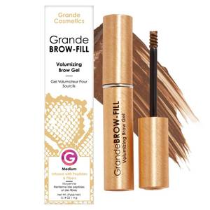 lot 10321 image: Grande Cosmetics GrandeBROW-FILL Volumizing Brow Gel, Medium, 0.14 fl oz