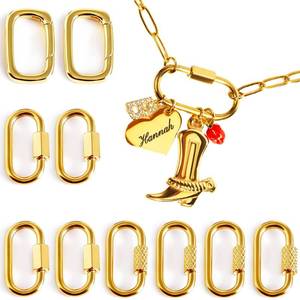 lot 10322 image: Stainless Steel Screw Carabiner Lock Charms (10)