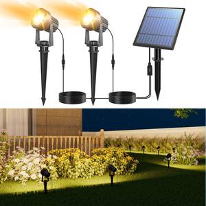 lot 11099 image: APONUO Solar Spot Lights Outdoor 2-in-1 Uplights IP65