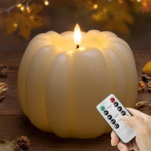 lot 11106 image: AFINETH Pumpkin Flameless Candle with Remote Control