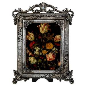 lot 11135 image: FJXMFRAME 5x7 Baroque Picture Frame Silver Victorian