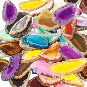lot 12008 image: Hicarer 32 Pieces Polished Agate Slices