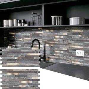 lot 12363 image: Yipscazo Peel and Stick Backsplash Tiles, 6 X 12 Ecru