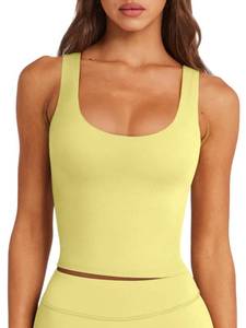 lot 12374 image: LASLULU Womens Padded Longline Sports Bra Tank Top, Small