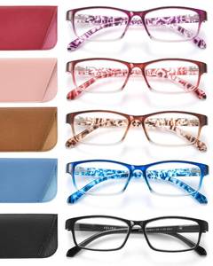 lot 12383 image: Jolisu 5-Pack Reading Glasses for Small Faces, 0.0