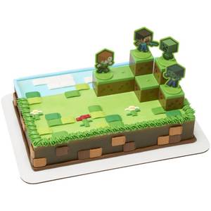 lot 12385 image: DecoPac Minecraft Mobs Beware Cake Topper 6-Piece Set
