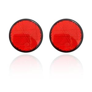 lot 12386 image: Dickno M6 x 1.0 Motorcycle Reflectors Round Red 2pc