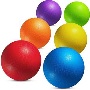 lot 12401 image: PlayBolt 7-Inch Dodgeballs 6-Pack with Pump