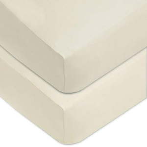 lot 12434 image: American Baby Company Cotton Jersey Knit Fitted Crib Sheet 2pk
