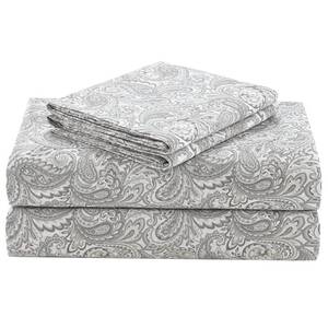lot 13581 image: Comfort Spaces 100% Cotton Percale Sheets Full Size 4 Piece, Paisley Multi