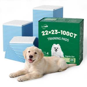 lot 13587 image: IMMCUTE 100 Count Premium Puppy Pads, 22x23 Dog Pee Pads �� Ultra-Soft Heat-Sealed, 6-Layer Leak-Proof & Super Absorbent Potty Training Pads for Dogs, Cats, Pets  Crate Training & Indoor Use, Blue