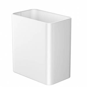 lot 13605 image: Veelesa Small Bathroom Trash Can 2.4 Gallon Wastebasket Slim Metal Garbage Can Stainless Steel Trash Bin for Bedroom,Office,Kitchen,Toilet, rv, Near Desk, Under Sink (White)