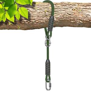 lot 13622 image: SELEWARE 8ft Tree Swing Rope, Adjustable Hammock Straps Hanging Kit