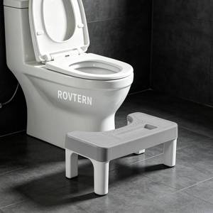 lot 13626 image: 6.7 Inch Step Stool,ROVTERN Portable Plastic Foot Stool,ROVTERN Non-Slip Potty Stool for Bathroom