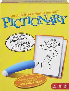 lot 13628 image: Mattel Games Pictionary Board Game for Ages 8, 2 Teams