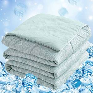 lot 13630 image: CHOSHOME Cooling Comforter Cooling Blanket, Q-Max 0.45 Cool Sleeping Summer Blanket for Hot Sleeper Night Sweats, Twin XL 60 x 90, Green